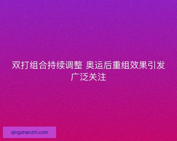 双打组合持续调整 奥运后重组效果引发广泛关注